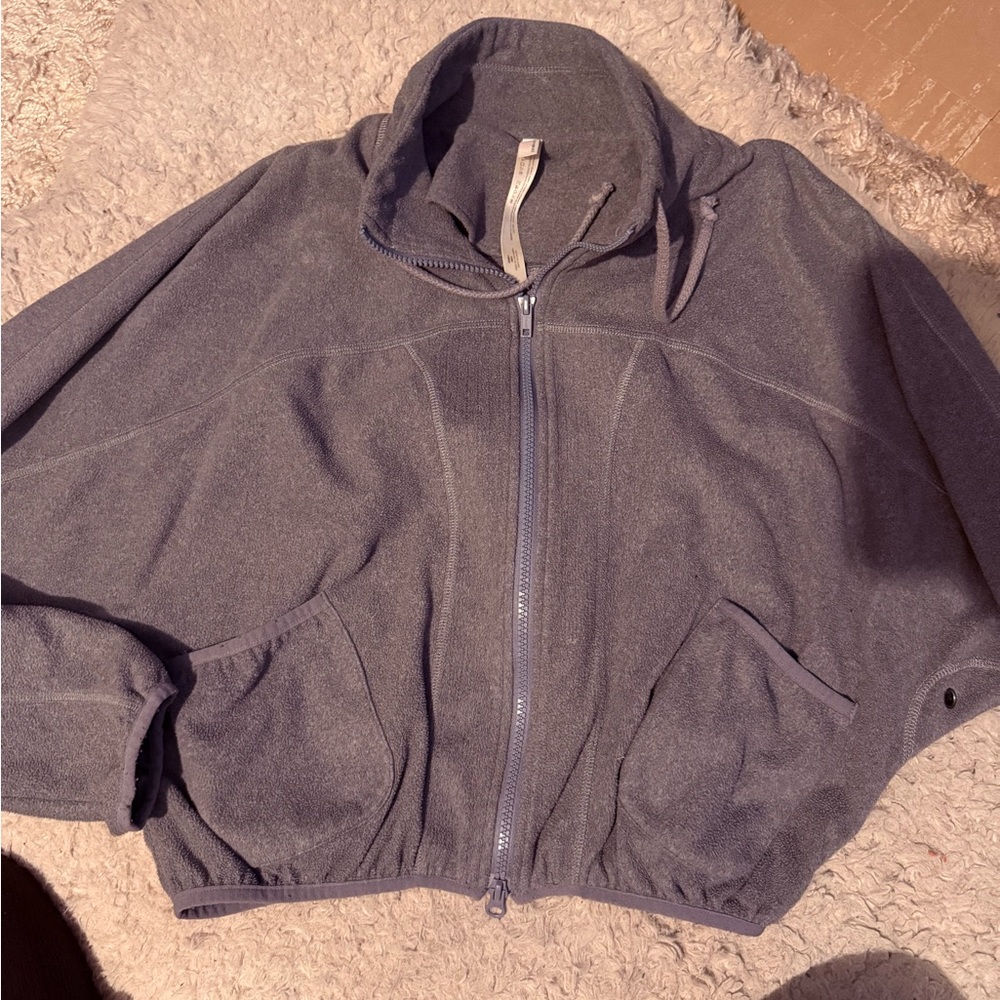 Free People Gray Zip-Up Jacket